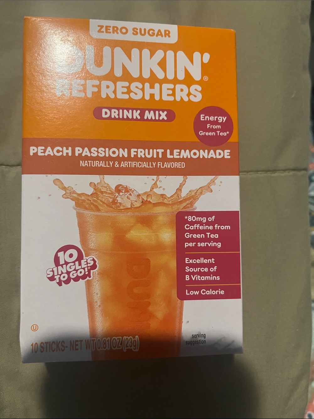 DD refresh x 10  Peach Passion Fruit Lemonade Drink Mix - NEW